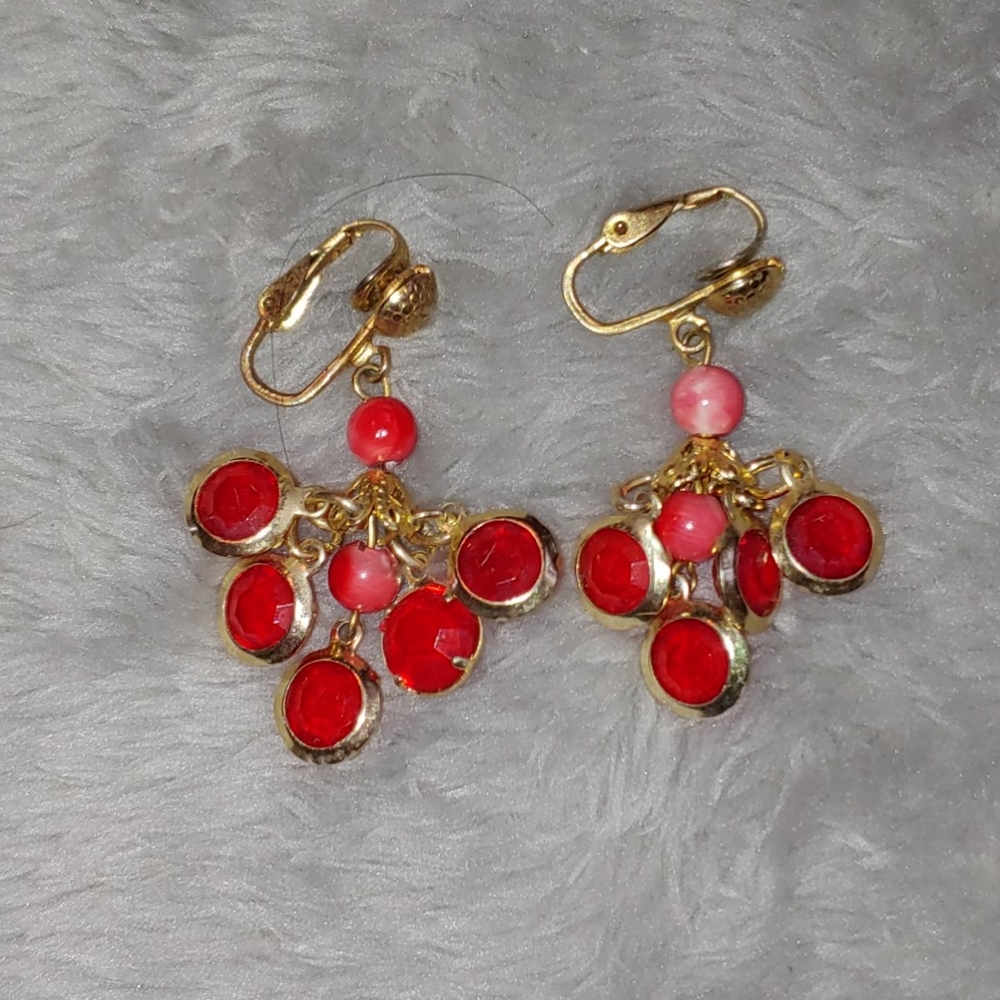 Clip on dangle earrings.